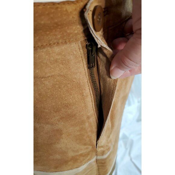 Vtg Rose Schott By Schott N.Y.C Genuine Leather Pencil Skirt Rare Boho Preppy XL - Picture 4 of 16